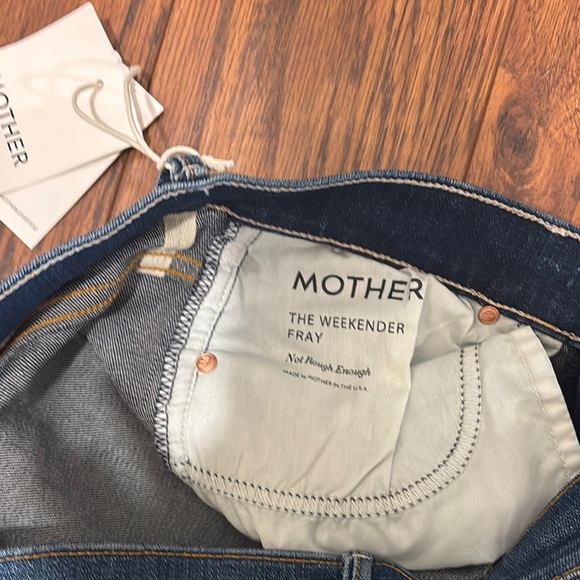 MOTHER Blue Flare & Wide Leg Jeans with Raw Hem - Picture 3 of 5